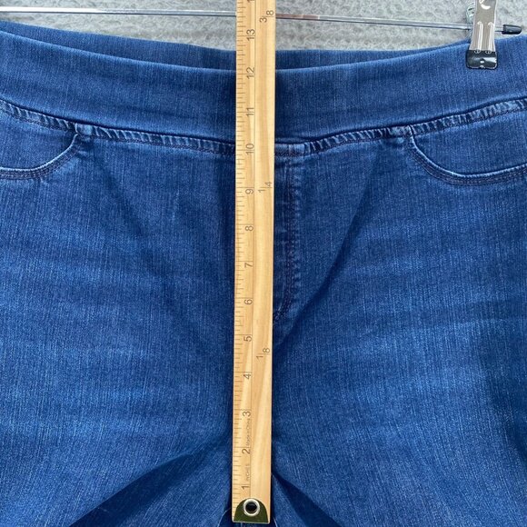 Talbots Jeans Womens 16 Flawless Blue Dark Wash Denim Pull On Jegging Skinny Leg - Picture 8 of 11